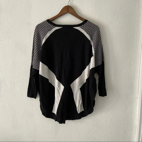 Slouchy Sweater Retro Batwing Relaxed Long Sleeve High Slit Side M/L Cotton - Picture 10 of 11